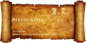 Nikits Kitti névjegykártya