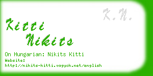 kitti nikits business card